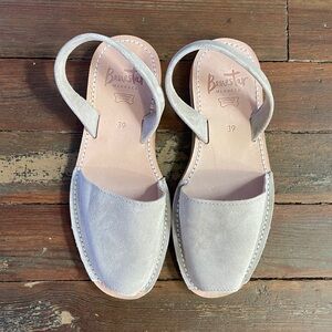 Benestar Menorca Gray Suede Leather Avarcas Sandals - EU 39 (US 8.5) 🧡🎀